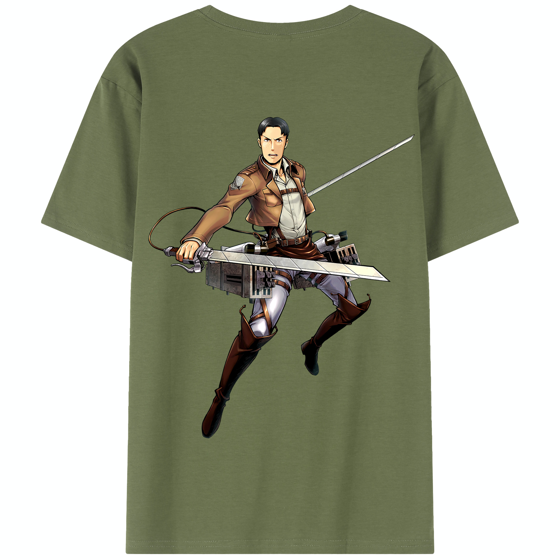 （画像用） 進撃の巨人 Attack on Titan 綿100％半袖Tシャツ（背面プリント）